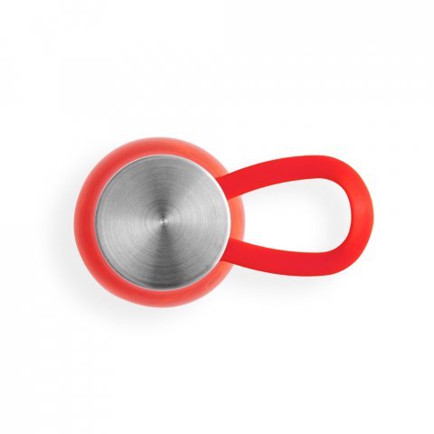 SENNA. Squeeze em PET 100% reciclado com al&ccedil;a de silicone (590 mL) - Vermelho