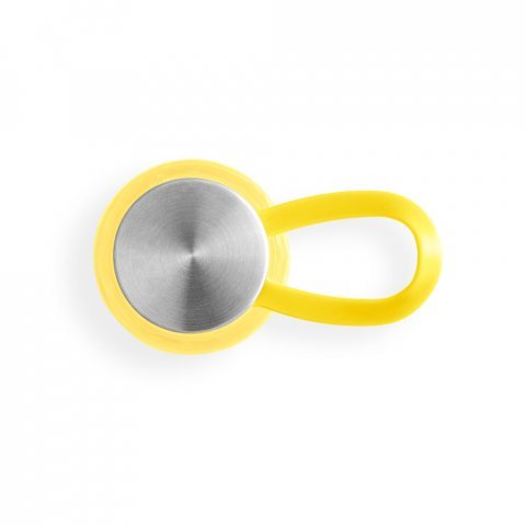SENNA. Squeeze em PET 100% reciclado com al&ccedil;a de silicone (590 mL) - Amarelo