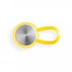 SENNA. Squeeze em PET 100% reciclado com al&ccedil;a de silicone (590 mL) - Amarelo