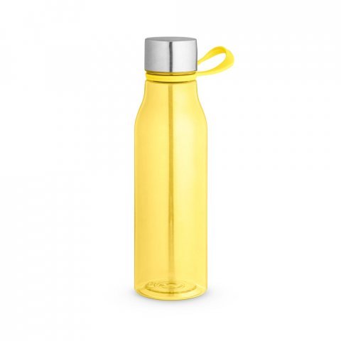 SENNA. Squeeze em PET 100% reciclado com al&ccedil;a de silicone (590 mL) - Amarelo