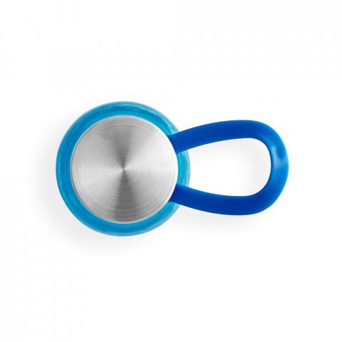 SENNA. Squeeze em PET 100% reciclado com al&ccedil;a de silicone (590 mL) - Azul royal