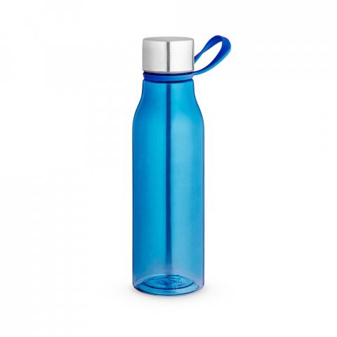 SENNA. Squeeze em PET 100% reciclado com al&ccedil;a de silicone (590 mL) - Azul royal