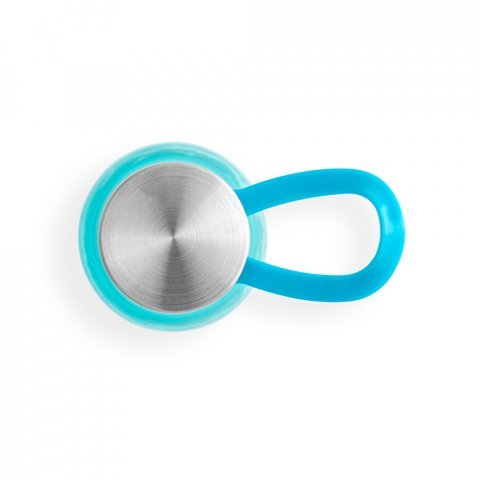 SENNA. Squeeze em PET 100% reciclado com al&ccedil;a de silicone (590 mL) - Azul claro