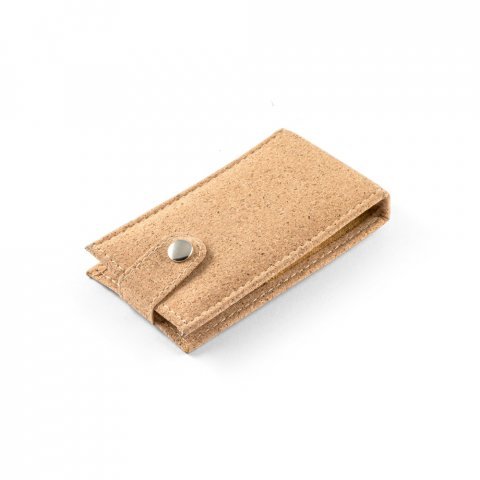 ZENA. Conjunto de manicure em corti&ccedil;a com pe&ccedil;as em a&ccedil;o inox - Natural