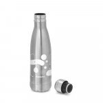 AMORTI. Garrafa para sublima&ccedil;&atilde;o em a&ccedil;o inox de parede dupla t&eacute;rmica, isolada a v&aacute;cuo (510 mL) - Cromado satinado