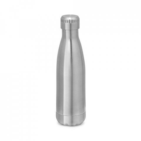 AMORTI. Garrafa para sublima&ccedil;&atilde;o em a&ccedil;o inox de parede dupla t&eacute;rmica, isolada a v&aacute;cuo (510 mL) - Cromado satinado