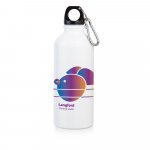 LANGFORD. Squeeze em alum&iacute;nio para sublima&ccedil;&atilde;o com mosquet&atilde;o (500 mL) - Branco