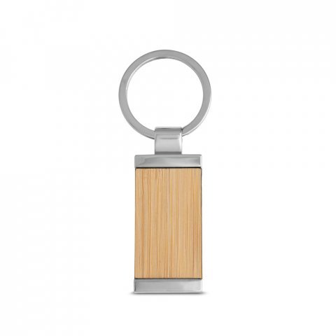 HOMER SQUARE. Chaveiro retangular em bambu - Natural