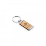 HOMER SQUARE. Chaveiro retangular em bambu - Natural