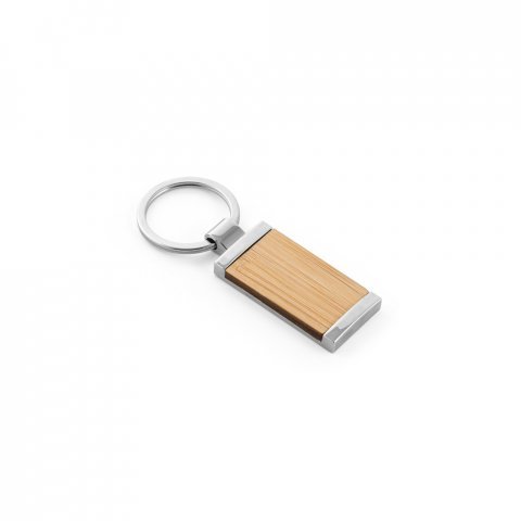 HOMER SQUARE. Chaveiro retangular em bambu - Natural