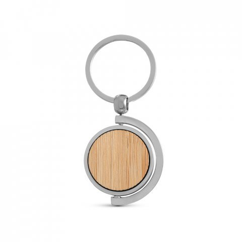 HOMER ROUND. Chaveiro redondo em bambu - Natural