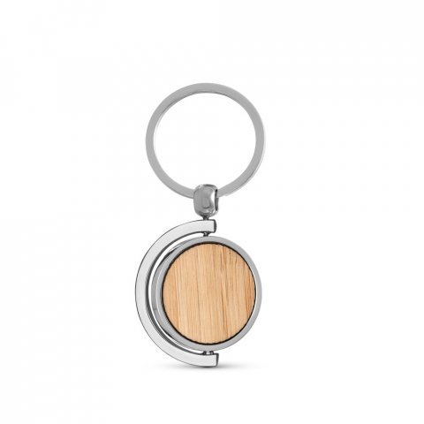 HOMER ROUND. Chaveiro redondo em bambu - Natural