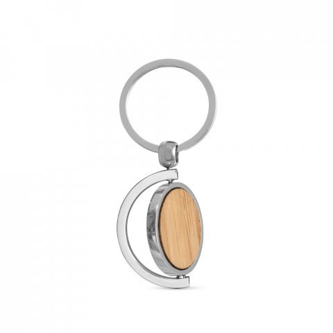 HOMER ROUND. Chaveiro redondo em bambu - Natural