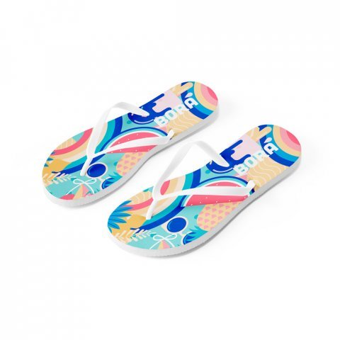 BALI P / M. Chinelos com sola totalmente personaliz&aacute;vel em sublima&ccedil;&atilde;o - Branco