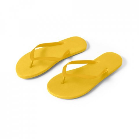 MAUPITI S / M. Chinelos confort&aacute;veis com sola em PE e tira em PVC - Amarelo