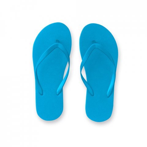 MAUPITI S / M. Chinelos confort&aacute;veis com sola em PE e tira em PVC - Azul claro