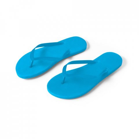 MAUPITI S / M. Chinelos confort&aacute;veis com sola em PE e tira em PVC - Azul claro