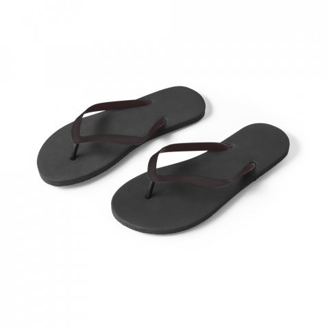 MAUPITI L / XL. Chinelos confort&aacute;veis com sola em PE e tira em PVC - Preto