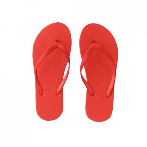 MAUPITI L / XL. Chinelos confort&aacute;veis com sola em PE e tira em PVC - Vermelho