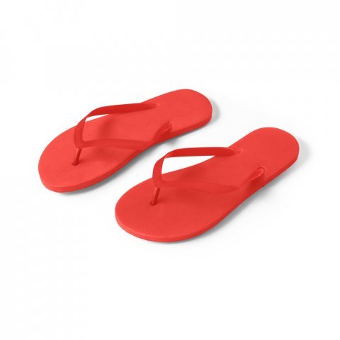 MAUPITI L / XL. Chinelos confort&aacute;veis com sola em PE e tira em PVC - Vermelho