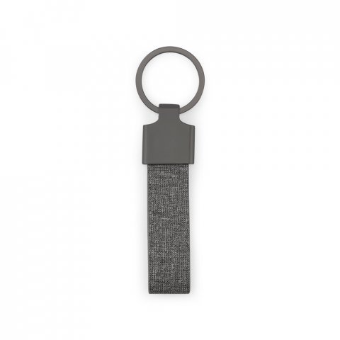 RAVEN. Chaveiro em metal e PET 30% reciclado - Cinza escuro