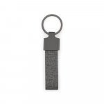RAVEN. Chaveiro em metal e PET 30% reciclado - Cinza escuro