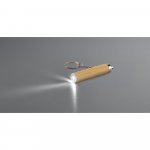 RACHEL. Chaveiro em bambu e ABS com lanterna LED - Natural