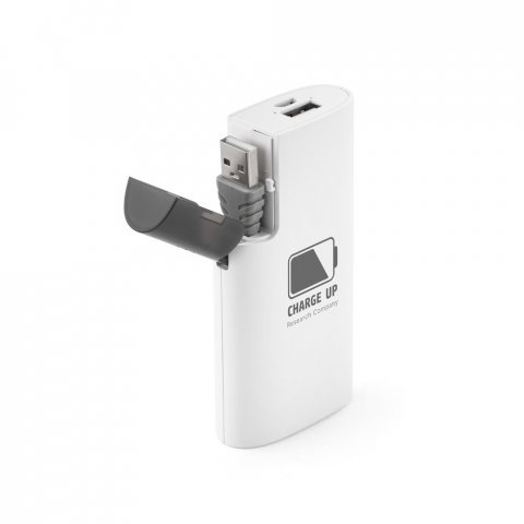 HUBBLE. Bateria port&aacute;til em ABS com bateria pol&iacute;mero de l&iacute;tio 4.000 mAh - Branco