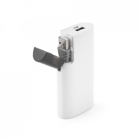 HUBBLE. Bateria port&aacute;til em ABS com bateria pol&iacute;mero de l&iacute;tio 4.000 mAh - Branco