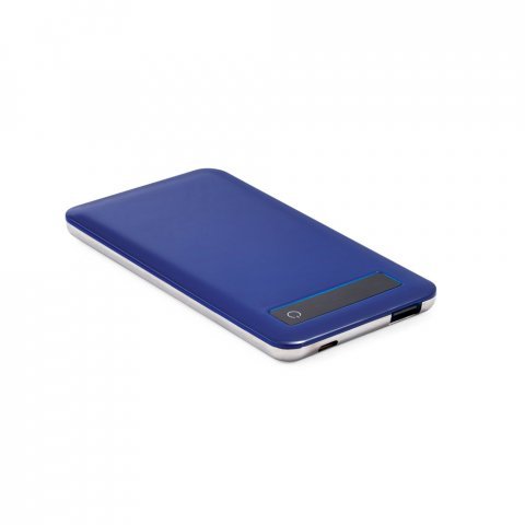 SAGAN. Bateria port&aacute;til com ecr&atilde; touch e indicador de carga 4.000 mAh - Azul