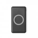 AZOFI. Bateria port&aacute;til e carregador wireless  em alum&iacute;nio 4.000 mAh - Preto