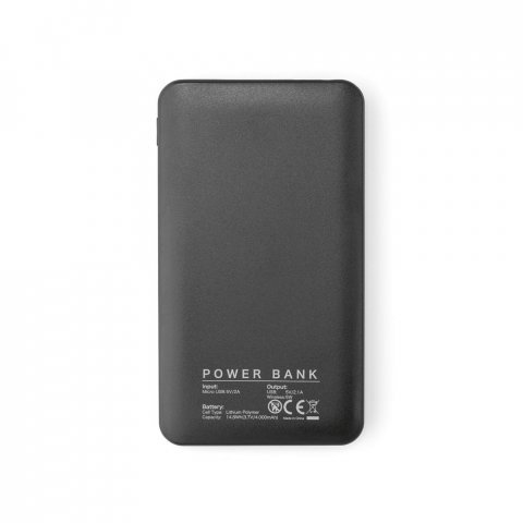 AZOFI. Bateria port&aacute;til e carregador wireless  em alum&iacute;nio 4.000 mAh - Preto