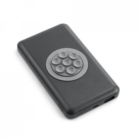AZOFI. Bateria port&aacute;til e carregador wireless  em alum&iacute;nio 4.000 mAh - Preto