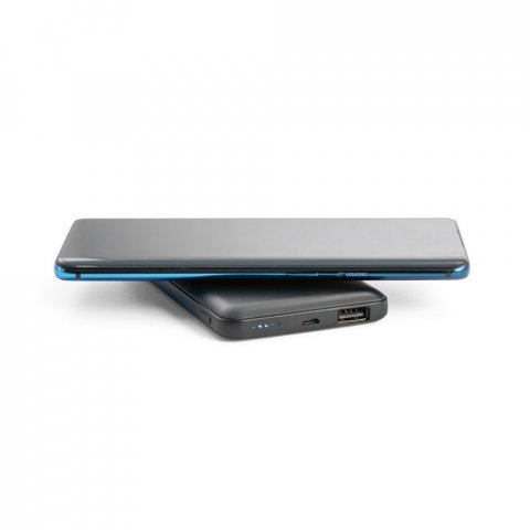 AZOFI. Bateria port&aacute;til e carregador wireless  em alum&iacute;nio 4.000 mAh - Preto