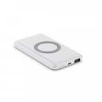 AZOFI. Bateria port&aacute;til e carregador wireless  em alum&iacute;nio 4.000 mAh - Branco
