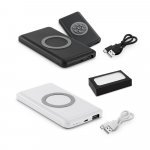 AZOFI. Bateria port&aacute;til e carregador wireless  em alum&iacute;nio 4.000 mAh