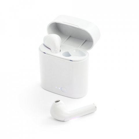 KLEBS. Fone de ouvido wireless com autonomia de 1h50 em ABS - Branco