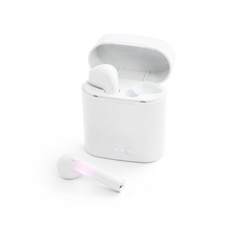KLEBS. Fone de ouvido wireless com autonomia de 1h50 em ABS - Branco