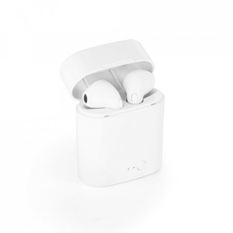 KLEBS. Fone de ouvido wireless com autonomia de 1h50 em ABS - Branco