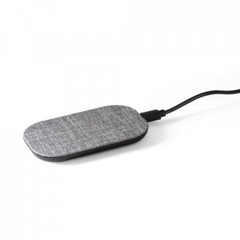 RENEWAL CHARGER. Carregador por indu&ccedil;&atilde;o em PET 100% reciclado - Cinza