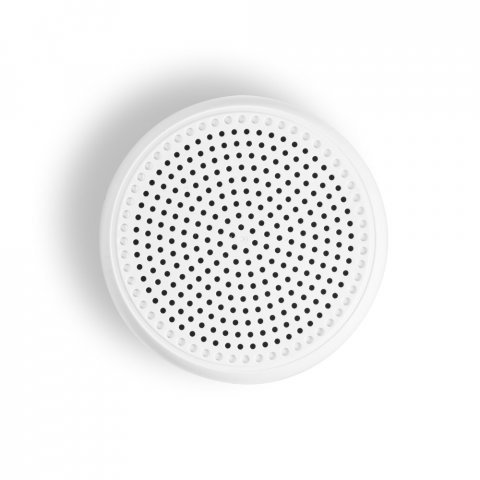 TURING. Caixa de som port&aacute;til com faixa LED exterio e autonomia de 4h, em ABS 100% reciclado - Branco