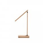 MOREY. Lumin&aacute;ria com carregador por indu&ccedil;&atilde;o super-r&aacute;pido (15W), em bambu - Natural