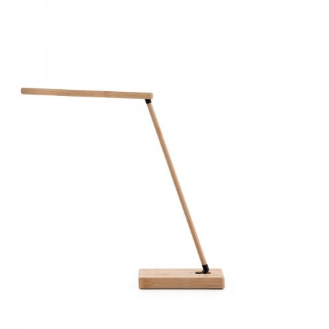 MOREY. Lumin&aacute;ria com carregador por indu&ccedil;&atilde;o super-r&aacute;pido (15W), em bambu - Natural