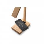 MOREY. Lumin&aacute;ria com carregador por indu&ccedil;&atilde;o super-r&aacute;pido (15W), em bambu - Natural