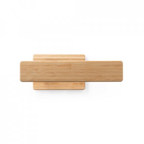 MOREY. Lumin&aacute;ria com carregador por indu&ccedil;&atilde;o super-r&aacute;pido (15W), em bambu - Natural