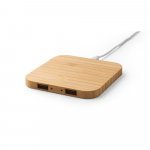 DALTON. Carregador por indu&ccedil;&atilde;o super-r&aacute;pido em bambu (15 W) - Natural