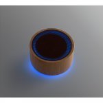 ARBER. Caixa de som port&aacute;til com microfone e autonomia de 2h (300 mAh), em bambu e ABS - Natural