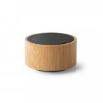 ARBER. Caixa de som port&aacute;til com microfone e autonomia de 2h (300 mAh), em bambu e ABS - Natural