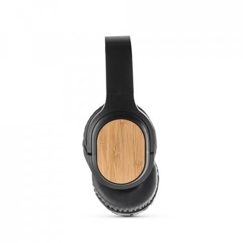GOULD. Fones de ouvido wireless com autonomia de 5h (400 mAh), em bambu e ABS - Preto