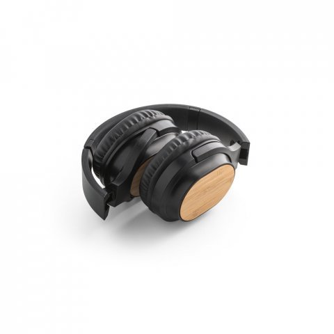 GOULD. Fones de ouvido wireless com autonomia de 5h (400 mAh), em bambu e ABS - Preto
